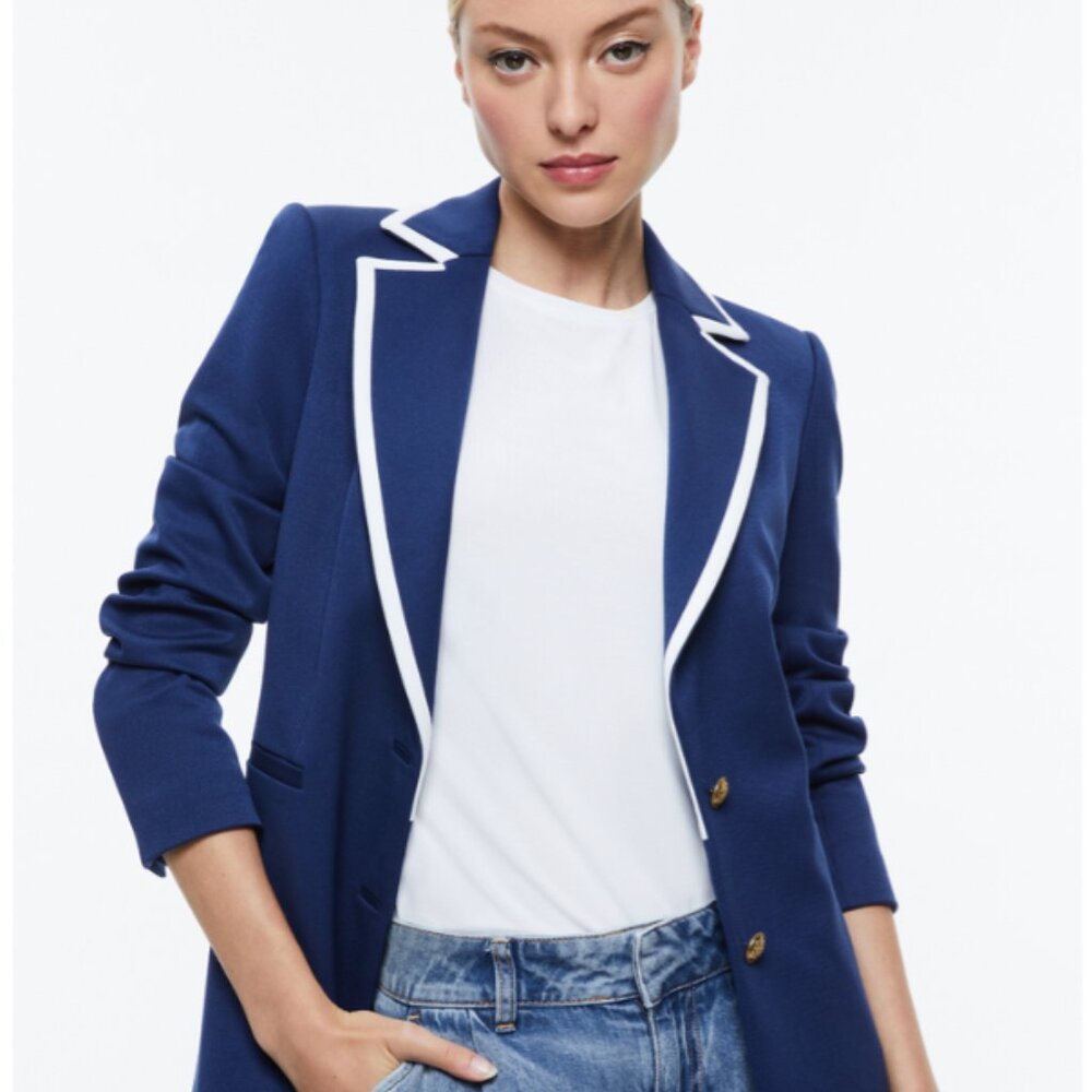 Alice and Olivia Navy Blazer